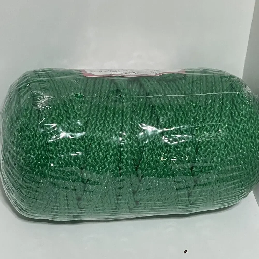 New Vintage Bonnie Macrame Braid 6mm 100 Yards Pepperell Craft Cord Green NOS - Picture 5 of 8